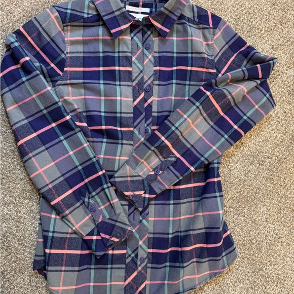 Columbia Women's Blue and Pink Plaid Button Down Shirt Size XS - Picture 2 of 3